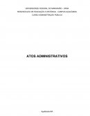 Os Atos Administrativos