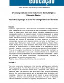 Grupos Operativos Como Instrumento de Mudança na Educação Básica