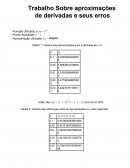 Trabalho Sobre Aproximações de Derivadas e Seus Erros