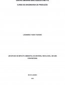 UM ESTUDO DE IMPACTO AMBIENTAL DE MATERIAL RECICLÁVEL, EM UMA CONCRETEIRA