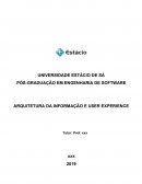 ARQUITETURA DA INFORMAÇÃO E USER EXPERIENCE