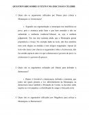 QUESTIONÁRIO SOBRE O TEXTO UMA DISCUSSÃO CÉLEBRE