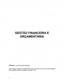 A Gestão Financeira e Orçamentaria