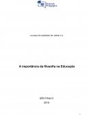 A Importância da Filosofia na Educação