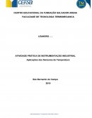 Relatório de Instrumentação Industrial