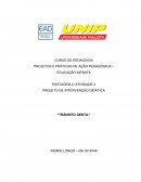 PROJETOS E PRÁTICAS DE AÇÃO PEDAGÓGICA – EDUCAÇÃO INFANTIL