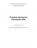 Resumo da Política Nacional de IMUNIZAÇAO- PNI