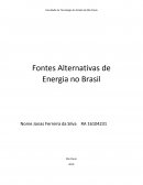 Fontes Alternativas de Energia