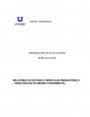 RELATÓRIO DO ESTÁGIO CURRICULAR OBRIGATÓRIO II – ANOS INICIAIS DO ENSINO FUNDAMENTAL