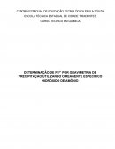 DETERMINAÇÃO DE FE3+ POR GRAVIMETRIA DE PRECIPITAÇÃO UTILIZANDO O REAGENTE ESPECÍFICO HIDRÓXIDO DE AMÔNIO