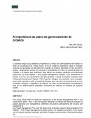 A Importância do Plano de Gerenciamento de Projetos