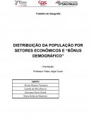 Distribuição da população por setores economicos e bônus demográfico