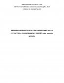 RESPONSABILIDADE SOCIAL ORGANIZACIONAL: VISÃO ESTRATÉGICA E GOVERNANÇA E GESTÃO: uma pesquisa aplicada