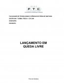 O LANÇAMENTO EM QUEDA LIVRE