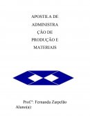 ADMINISTRAÇÃO DA PRODUÇÃO E MATERIAIS