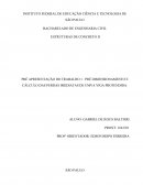 PRÉ APRESENTAÇÃO DO TRABALHO 1 : PRÉ DIMENSIONAMENTO E CÁLCULO DAS PERDAS IMEDIATAS DE UMVA VIGA PROTENDIDA