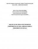 ANÁLISE DA INFLUÊNCIA DOS DIFERENTES COMPRIMENTOS DE ONDA LUMINOSA SOBRE O CRESCIMENTO DA RÚCULA