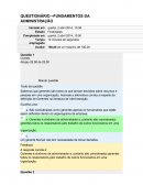 QUESTIONÁRIO FUNDAMENTOS DA ADMINISTRAÇÃO