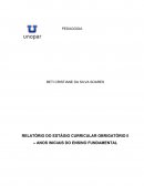 RELATÓRIO DO ESTÁGIO CURRICULAR OBRIGATÓRIO II – ANOS INICIAIS DO ENSINO FUNDAMENTAL