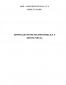 AS INTERSEÇÕES ENTRE RECURSOS HUMANOS E GESTÃO PÚBLICA