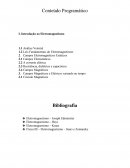 Conteúdo Programático Introdução ao Electromagnetismo