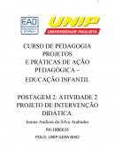 CURSO DE PEDAGOGIA PROJETOS E PRÁTICAS DE AÇÃO PEDAGÓGICA