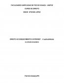 DIREITO AO ESQUECIMENTO E INTERNET : A aplicabilidade no direito brasileiro