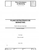 O PLANO ESTRATÉGICO DE MARKETING