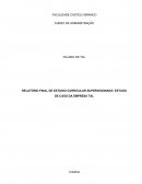 RELATÓRIO FINAL DE ESTÁGIO CURRICULAR SUPERVISIONADO: ESTUDO DE CASO DA EMPRESA TAL