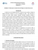 ESTÁGIO SUPERVISIONADO EM GESTÃO EDUCACIONAL ATIVIDADE PRESENCIAL