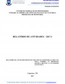 RELATÓRIO DE ATIVIDADES DESENVOLVIDAS PELO(A) MONITOR(A) SAMILA DA SILVA GABRIEL NA DISCIPLINA QUÍMICA ORGÂNICA I, NO PERÍODO LETIVO 2017.1