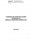 CADERNO DE ESPECIFICAÇÕES TÉCNICAS DO MÓDULO SANITÁRIO DOMICILIAR