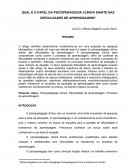 QUAL É O PAPEL DA PSICOPEDAGOGIA CLÍNICA DIANTE DAS DIFICULDADES DE APRENDIZAGEM?