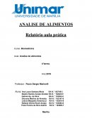 A Analise de Alimentos