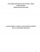 Jus postulando e o acesso à justiça diante do advento do pje e da reforma trabalhista