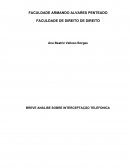 BREVE ANÁLISE SOBRE INTERCEPTAÇÃO TELEFÔNICA