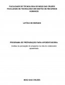 Programa de Preparação para Aposentadoria: Análise do Programa na Vida do Colaborador Aposentado