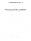 A MULHER NO DIREITO BRASILEIRO: APLICABILIDADE E EFICÁCIA DA LEI MARIA DA PENHA, LEI 11.340 DE 2006