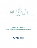 PARECER TÉCNICO VELOX CONCESSIONÁRIA DE VEÍCULOS LTDA