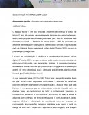 ÁREA DE ATUAÇÃO: LÍNGUA PORTUGUESA/LITERATURA