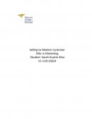 Selling to Modern Customer MSc in Marketing