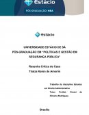 PÓS-GRADUAÇÃO EM “POLÍTICAS E GESTÃO EM SEGURANÇA PÚBLICA”