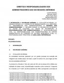 DIREITOS E RESPONSABILIDADES DOS ADMINISTRADORES DAS SOCIEDADES ANÔNIMAS