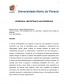 LIDERANÇA: IMPORTÂNCIA NAS EMPRESAS