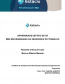 Trabalho da disciplina de Administração Aplicada à Engenharia de Segurança