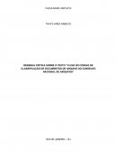 RESENHA CRÍTICA SOBRE O TEXTO “O USO DO CÓDIGO DE CLASSIFICAÇÃO DE DOCUMENTOS DE ARQUIVO DO CONSELHO NACIONAL DE ARQUIVOS”