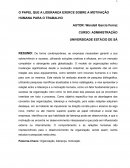 O PAPEL QUE A LIDERANÇA EXERCE SOBRE A MOTIVAÇÃO HUMANA PARA O TRABALHO