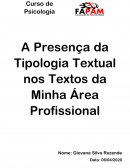 A Presença da Tipologia Textual nos Textos da Minha Área Profissional