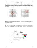 Lista de Exercícios: Computação Grafica