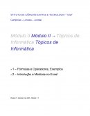 Os Tópicos de Informática Tópicos de Informática